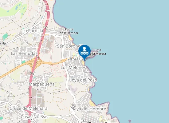 Map of PLAYA GARITA (LA) PM3