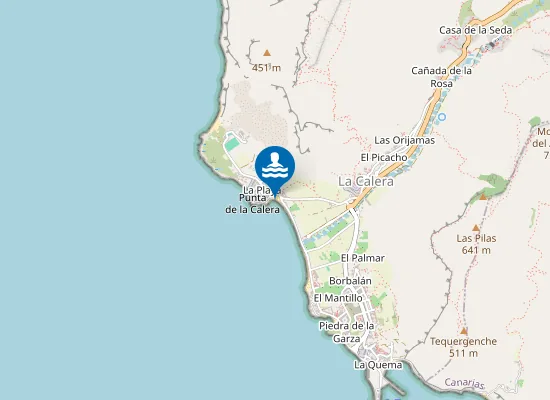Map of PLAYA CALERA (LA) (VALLE GRAN REY O LA PUNTILLA) PM1