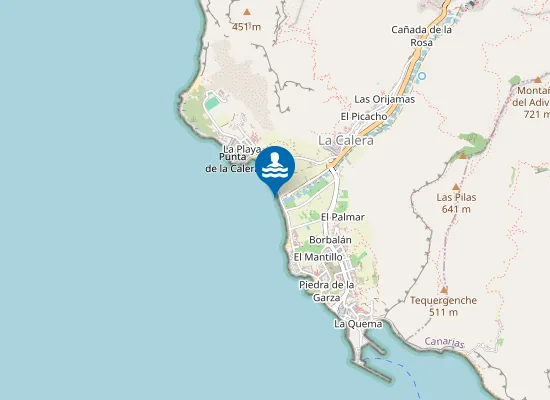 Map of PLAYA CALERA (LA) (VALLE GRAN REY O LA PUNTILLA) PM2