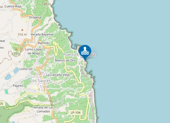 Map of PLAYA PISCINAS NATURALES CHARCO AZUL PM1