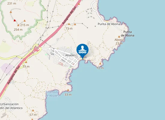 Map of PLAYA ABADES (LOS ABRIGUITOS) PM1
