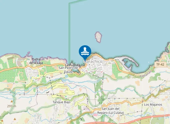 Map of PLAYA PISCINAS NATURALES DE EL CALETON PM1