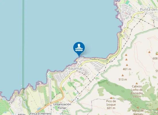 Map of PLAYA PISCINAS NATURALES DE BAJAMAR PM1
