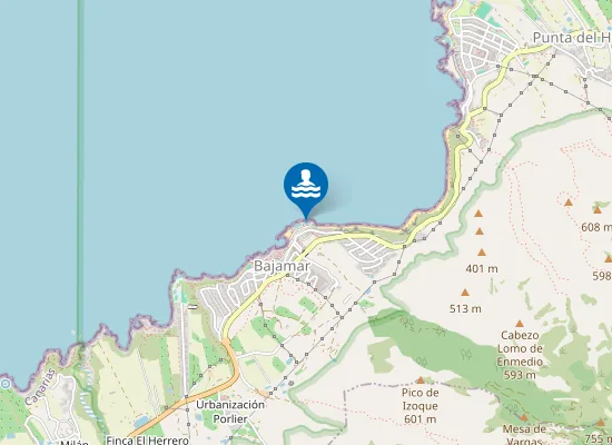 Map of PLAYA PISCINAS NATURALES DE BAJAMAR PM2