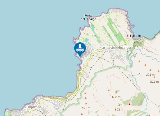 Map of PLAYA ARENISCO (EL) - PISCINA NATURAL PUNTA HIDALGO PM3