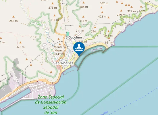 Map of PLAYA TERESITAS (LAS) PM1