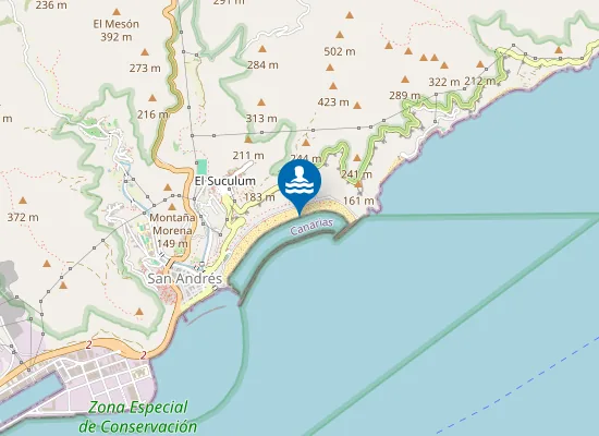 Map of PLAYA TERESITAS (LAS) PM2