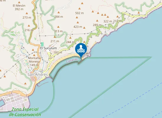 Map of PLAYA TERESITAS (LAS) PM4