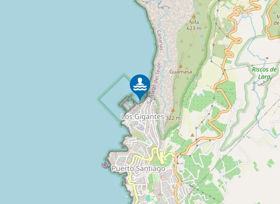 Map of PLAYA GUIOS-LOS GIGANTES (ARGEL) PM3