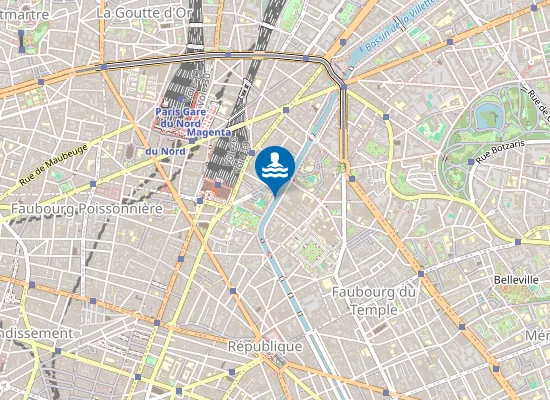 Map of CANAL SAINT-MARTIN