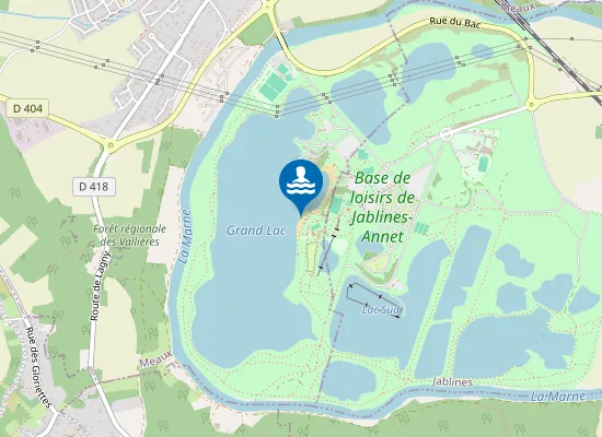 Map of JABLINES - ILE DE LOISIRS DE JABLINES ANNET