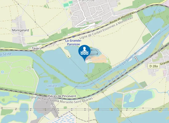 Map of LA GRANDE PAROISSE - BASE DE LOISIRS