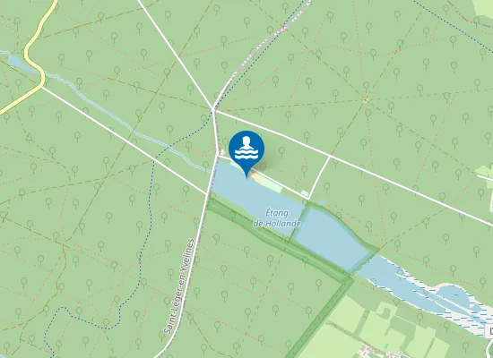 Map of BASE DE LOISIRS DES ETANGS DE HOLLANDE