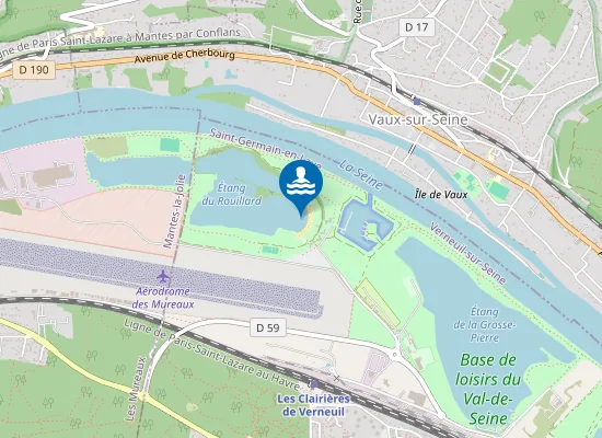 Map of BASE DE LOISIRS DE VERNEUIL