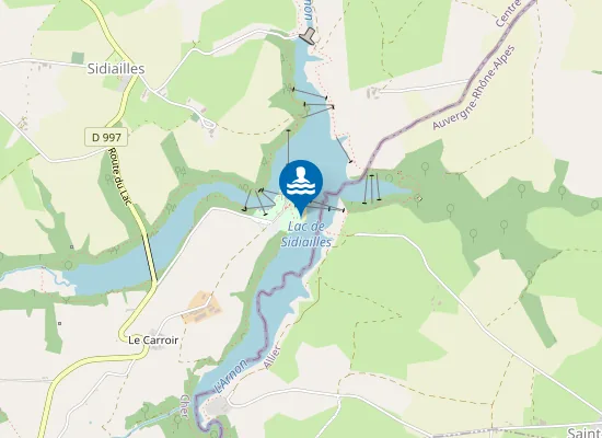 Map of PLAN D'EAU POINTE DU CARROIR