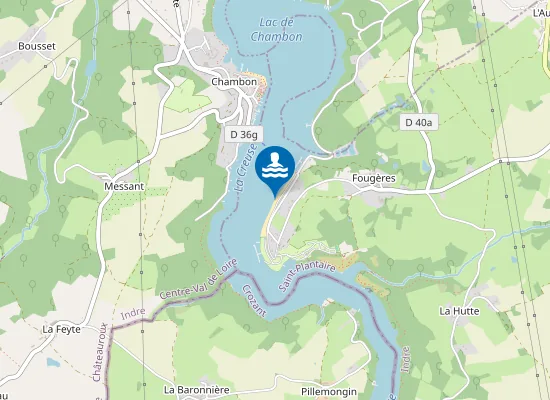 Map of FOUGERES B grande plage