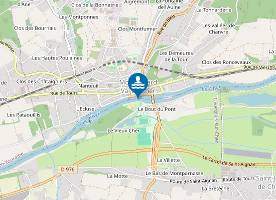 Map of PARC-PLAGE MONTRICHARD