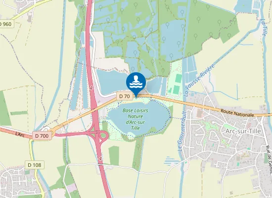 Map of BASE DE LOISIRS D'ARC SUR TILLE