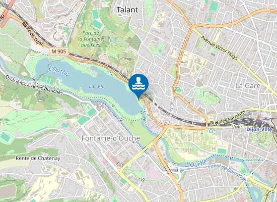 Map of LAC KIR (PLAGE EST)