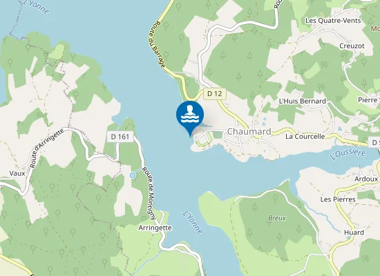 Map of LAC DE PANNECIERE, CAMPING