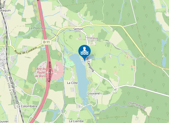 Map of PLAN D'EAU DE LOUVAREL
