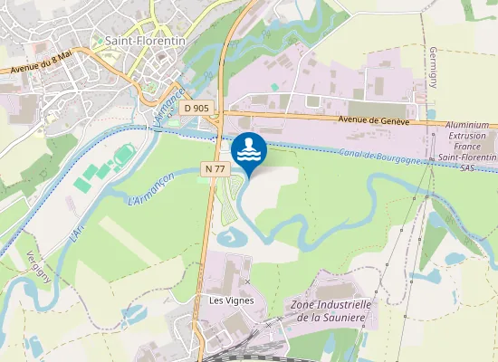 Map of SAINT FLORENTIN - LE TROU GALLIMARD