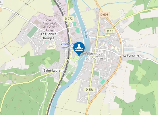 Map of VILLENEUVE SUR YONNE - PLAGE DU SAUCIL