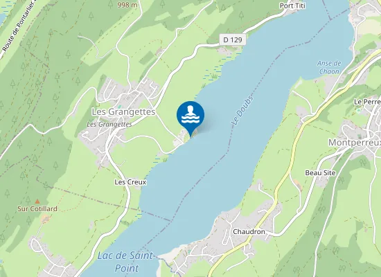 Map of LA PLAGE DES GRANGETTES