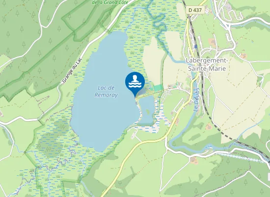 Map of PLAGE DU LAC DE REMORAY