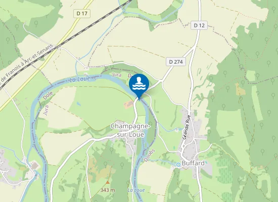 Map of LA LOUE AU PONT DE CHAMPAGNE - LOUE