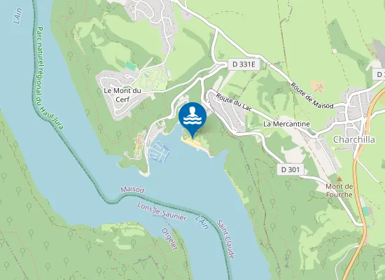 Map of MERCANTINE - LAC DE VOUGLANS