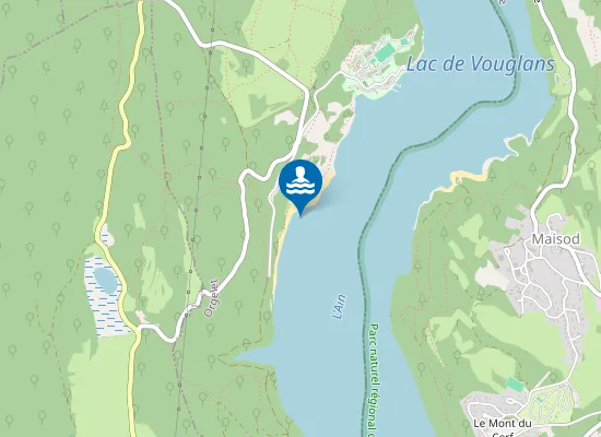 Map of BELLECIN - LAC DE VOUGLANS