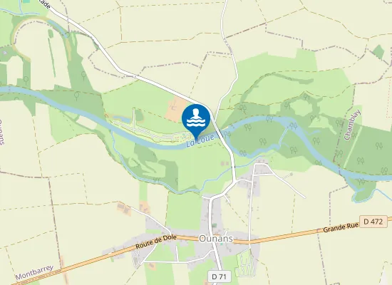 Map of LA LOUE AU PONT D'OUNANS