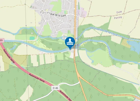 Map of LA LOUE AU PONT DE PARCEY