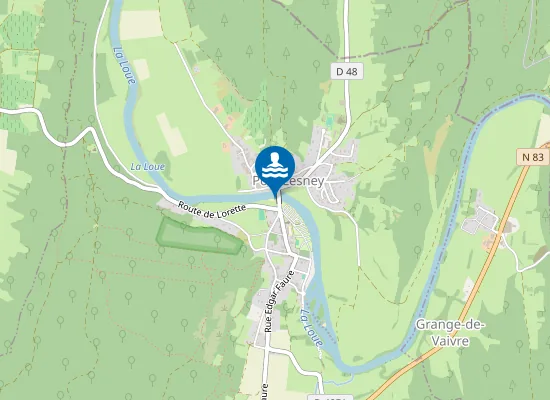 Map of LA LOUE AU PONT DE PORT LESNEY