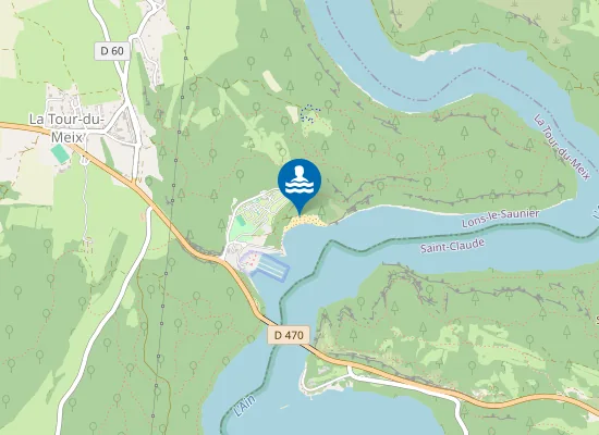 Map of SURCHAUFFANT - LAC DE VOUGLANS