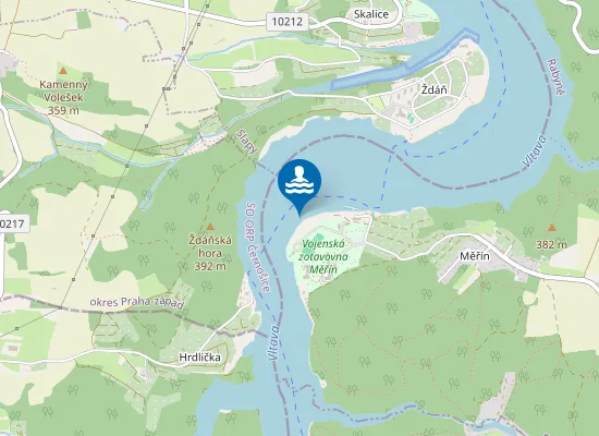 Map of VN SLAPY - MĚŘÍN