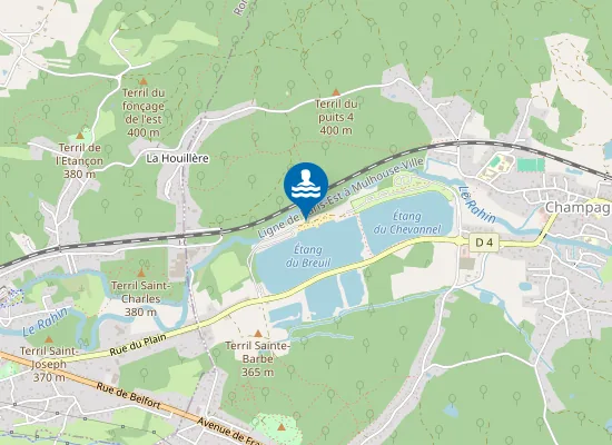 Map of BALLASTIERES DE CHAMPAGNEY