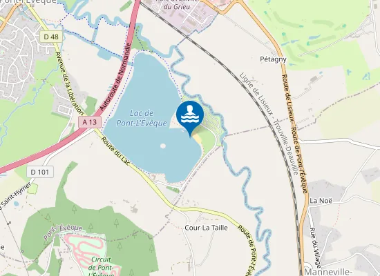 Map of LAC DE PONT-L'EVEQUE