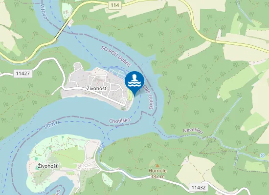 Map of VN SLAPY - ŽIVOHOŠŤ