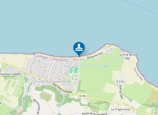 Map of URVILLE-NACQUEVILLE FACE CHARRIERE