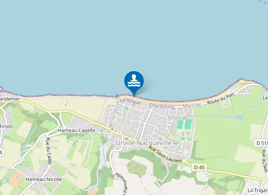 Map of URVILLE-NACQUEVILLE Les quais