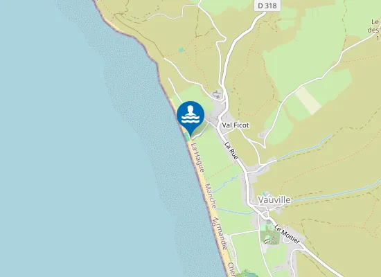 Map of VAUVILLE La Crecque