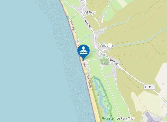 Map of VAUVILLE Face au camping