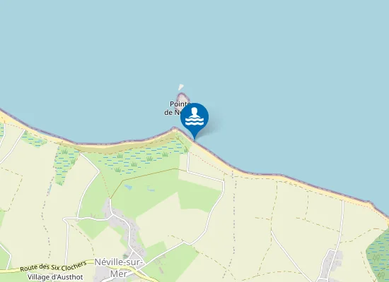Map of NEVILLE SUR MER Face A la RD 514
