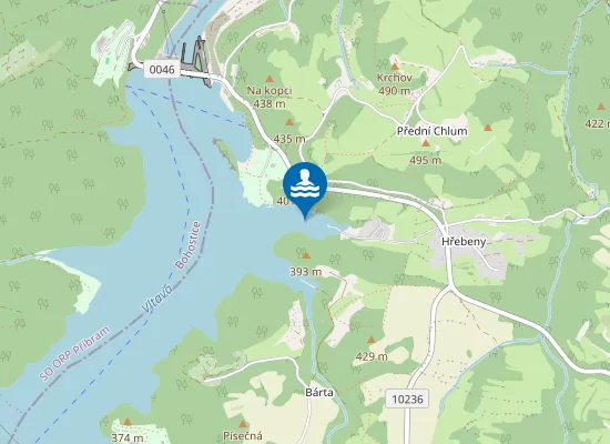 Map of VN ORLÍK - POPELÍKY