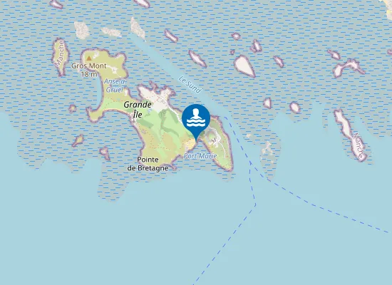 Map of ILES DE CHAUSEY - PORT-MARIE