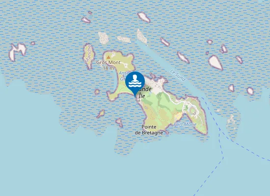 Map of ILES DE CHAUSEY - PORT HOMARD