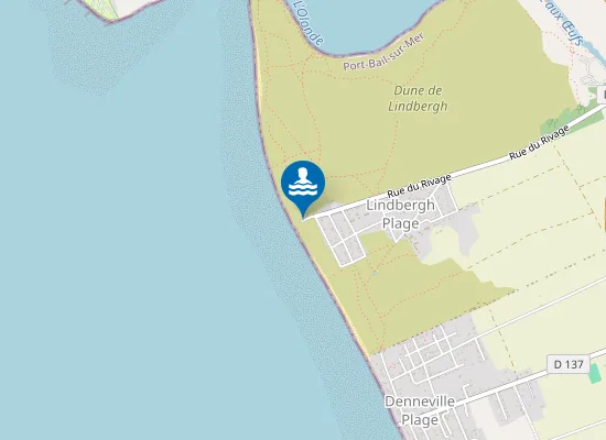 Map of SAINT-LO D'OURVILLE LINDBERGH-PLAGE