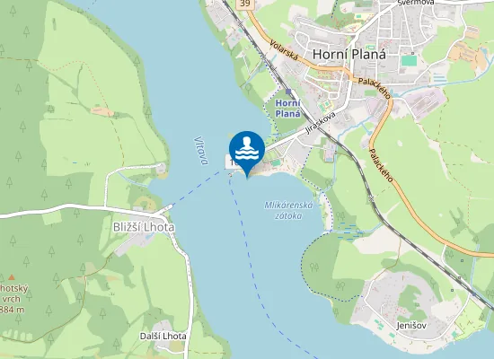 Map of VN LIPNO - PLÁŽ HORNÍ PLANÁ